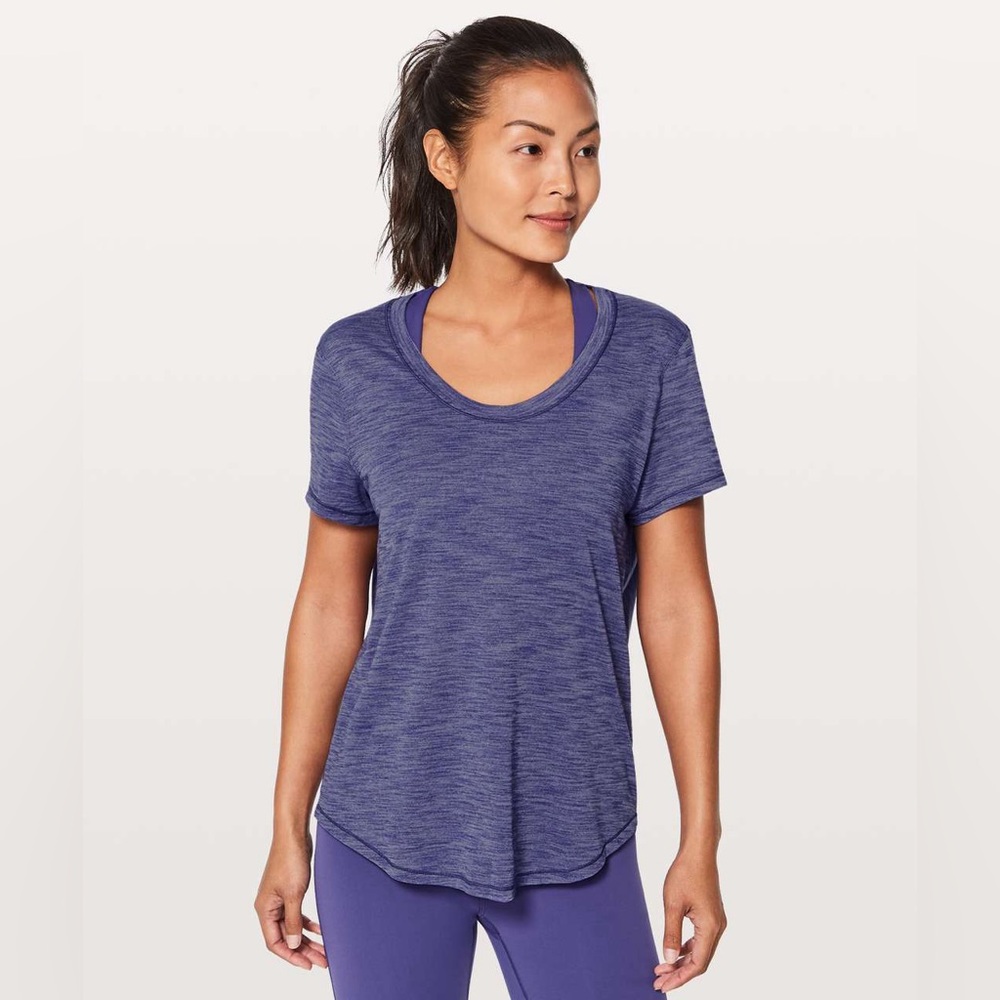 Lululemon Meant to Move Tee Heathered Stony Grape 4